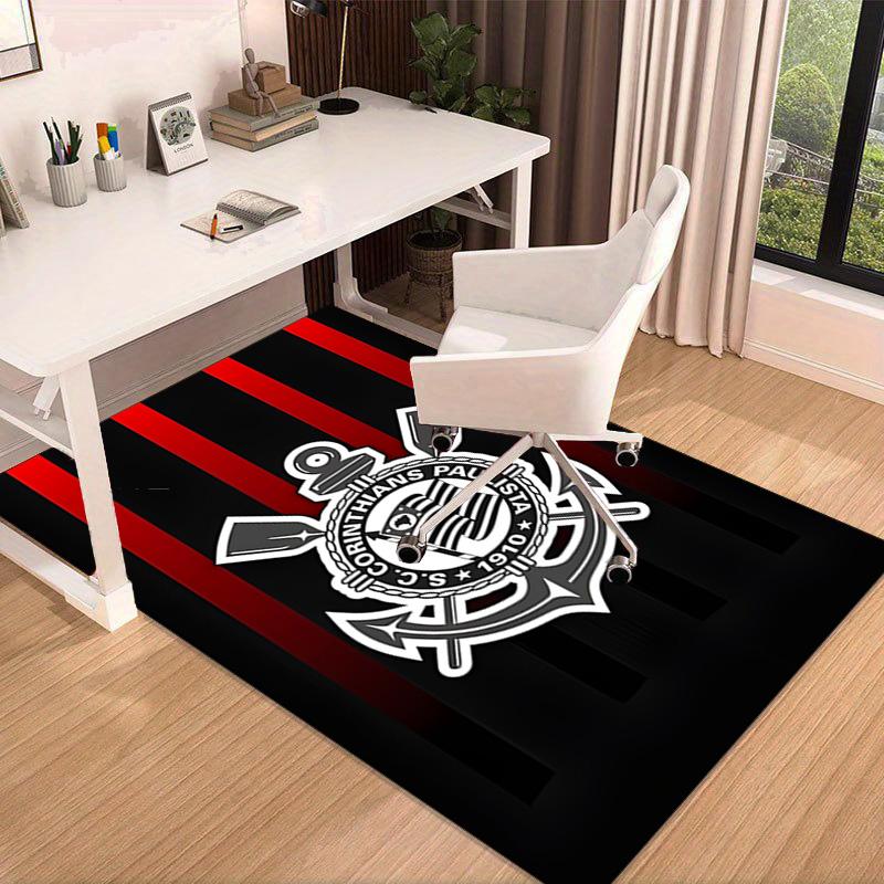 Sport Club Football Crest Printed Area Rug for Office, Chair Rug, Decorative Carpet Floor Mat, Large Size Fan gifts Christmas gifts