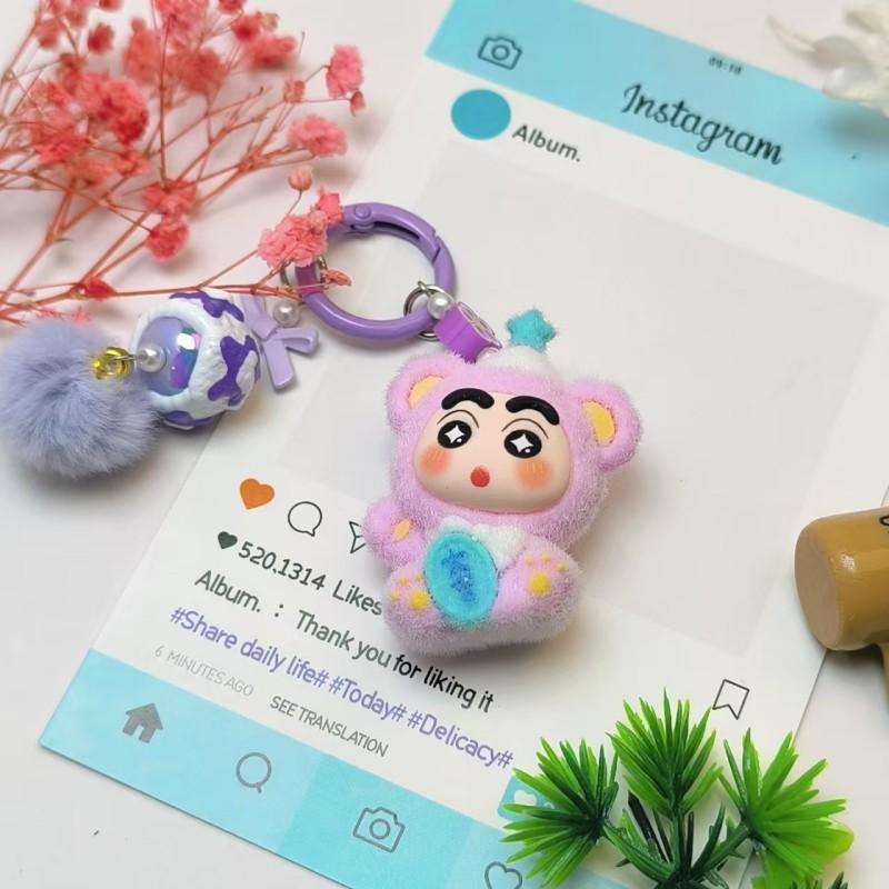 

Crayon Shin-chan Keychains Shin Chan Figurine Keyrings Cute Bags Children Day Gift for s Lightweight Carry Portable Mini