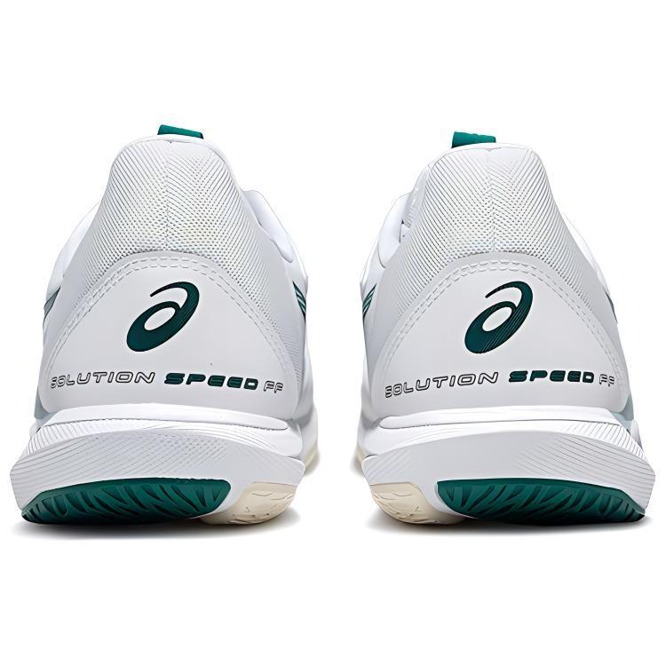 Asics Solution Speed FF 3 Low Top Tennis Shoes Men's White Green - 1041A498-100