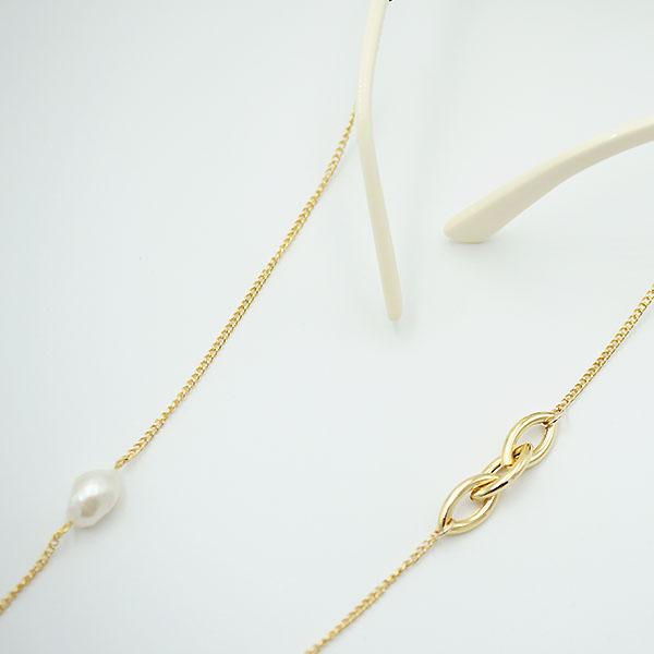 Teulejyu Triple Link Pearl Glasses Chain