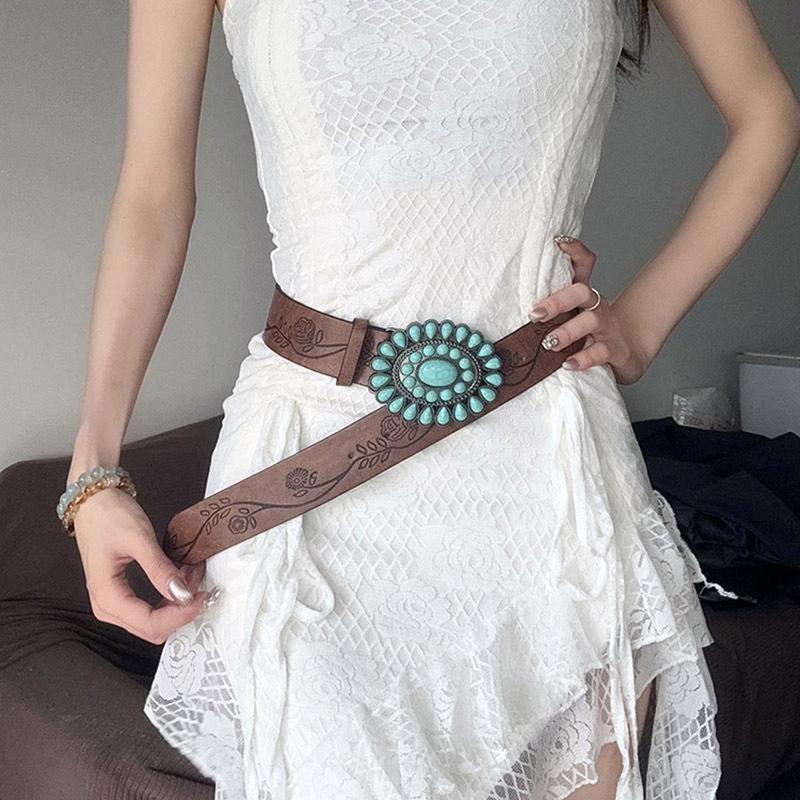 Bohemian Vintage Waist Belt for Women, Women Fashion Belt Adjustable for Dress Jeans, Plus Size Belt for Women 