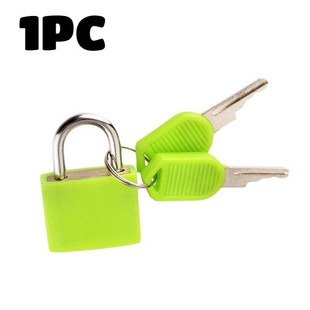 6Pcs Suitcase Lock Small Strong Padlock With 2 Key Travel Tiny Suitcase Anti-Theft Lock Drawer Diary Colored Plastic Case Lock