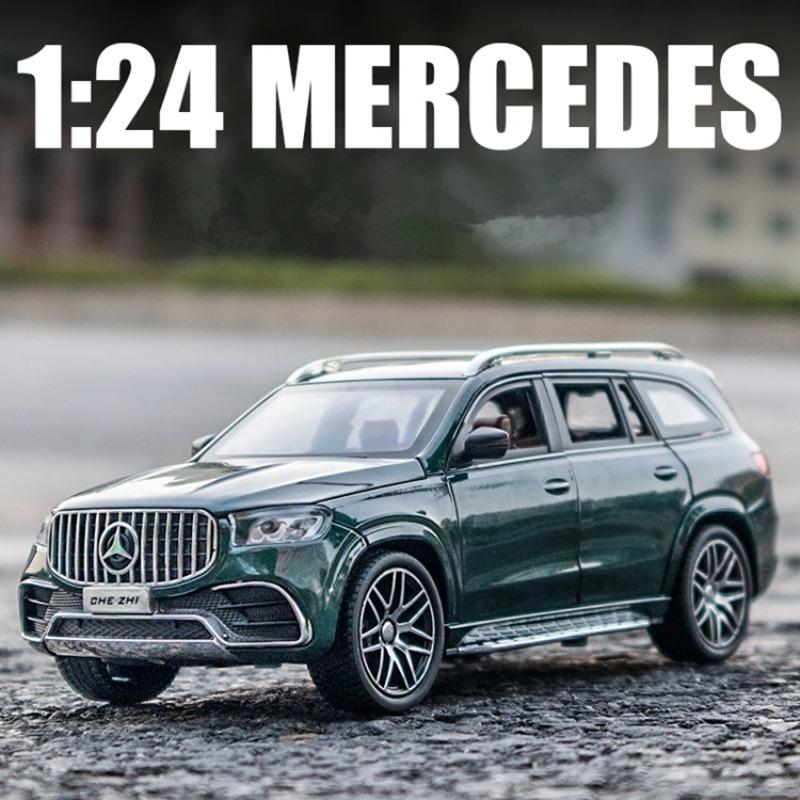 1/24 Benz Maybach GLS63 Alloy Luxy Car Model Diecast Metal Toy Car Model Collection Sound and Light High Simulation Children Gift