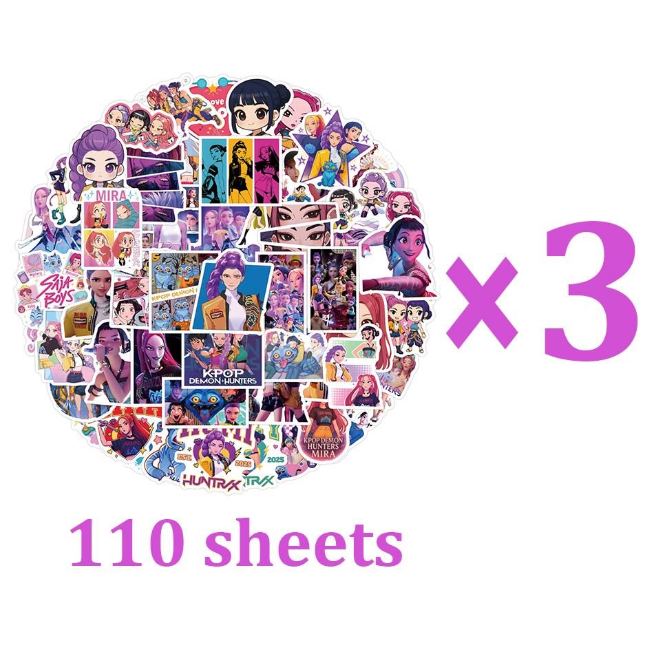 KPop Demon Hunters Creative Stickers Cartoon Characters Rumi Zoey Mira Cute Graffiti Stickers Waterproof Stickers Birthday Gifts