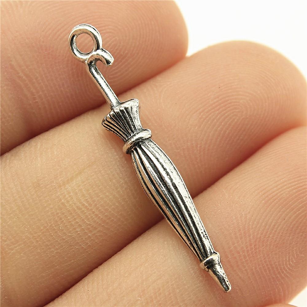 10pcs Daily Necessities Charms Umbrella Hair Dryer Broom Sofa Globe Pendants Jewelry Making Antique Silver Color