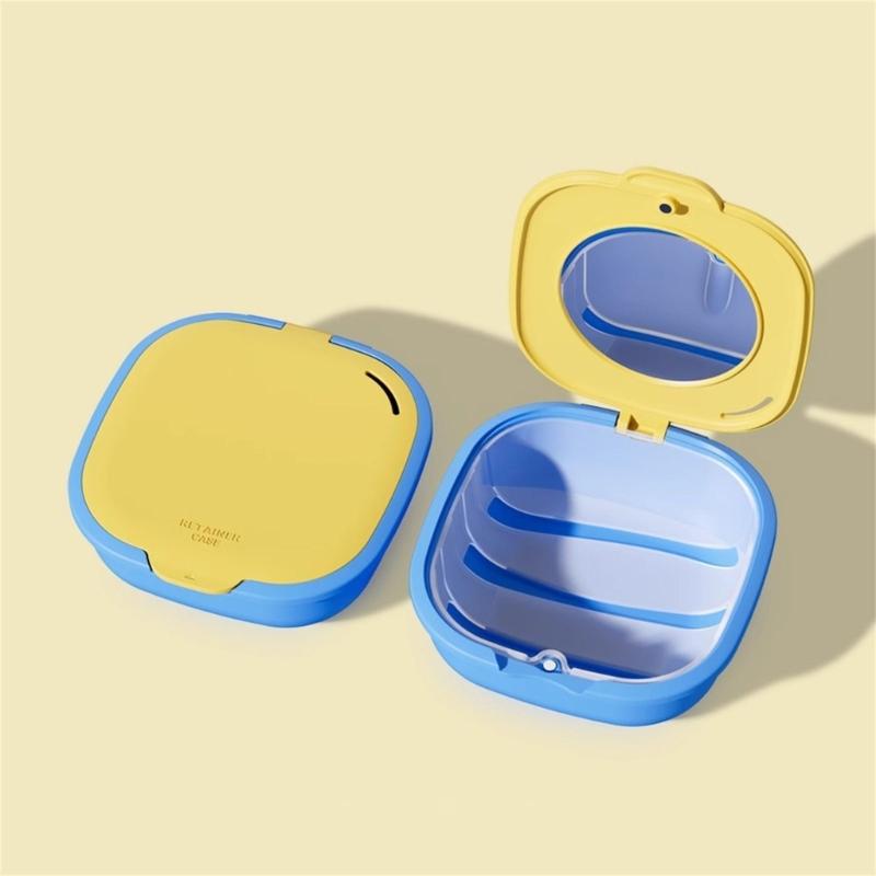 Travel Friendly Dental Appliance Storage Container for Clear Aligners and Retainers Leakproof ABS Materials