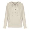 Damen Pullover Hoodies Tops Lässige Button-Down-Sweatshirts mit langen Ärmeln und Taschen