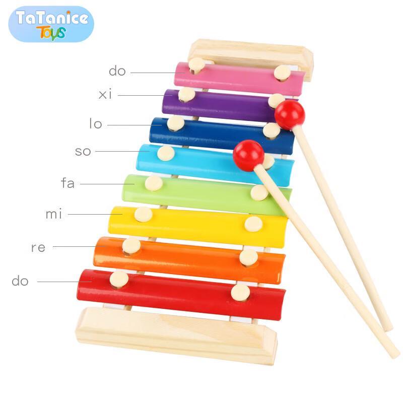 TaTanice Kids' Wooden 8-Note Xylophone