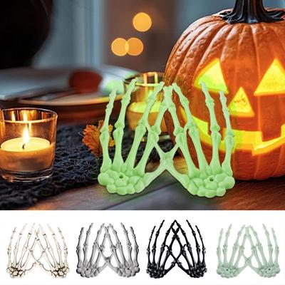 1 Paar Halloween Skelett Horror Deko Skelett Hände Ornament Realistische Fake Arme Saisonal Dekoration Hängbar Für Veranda
