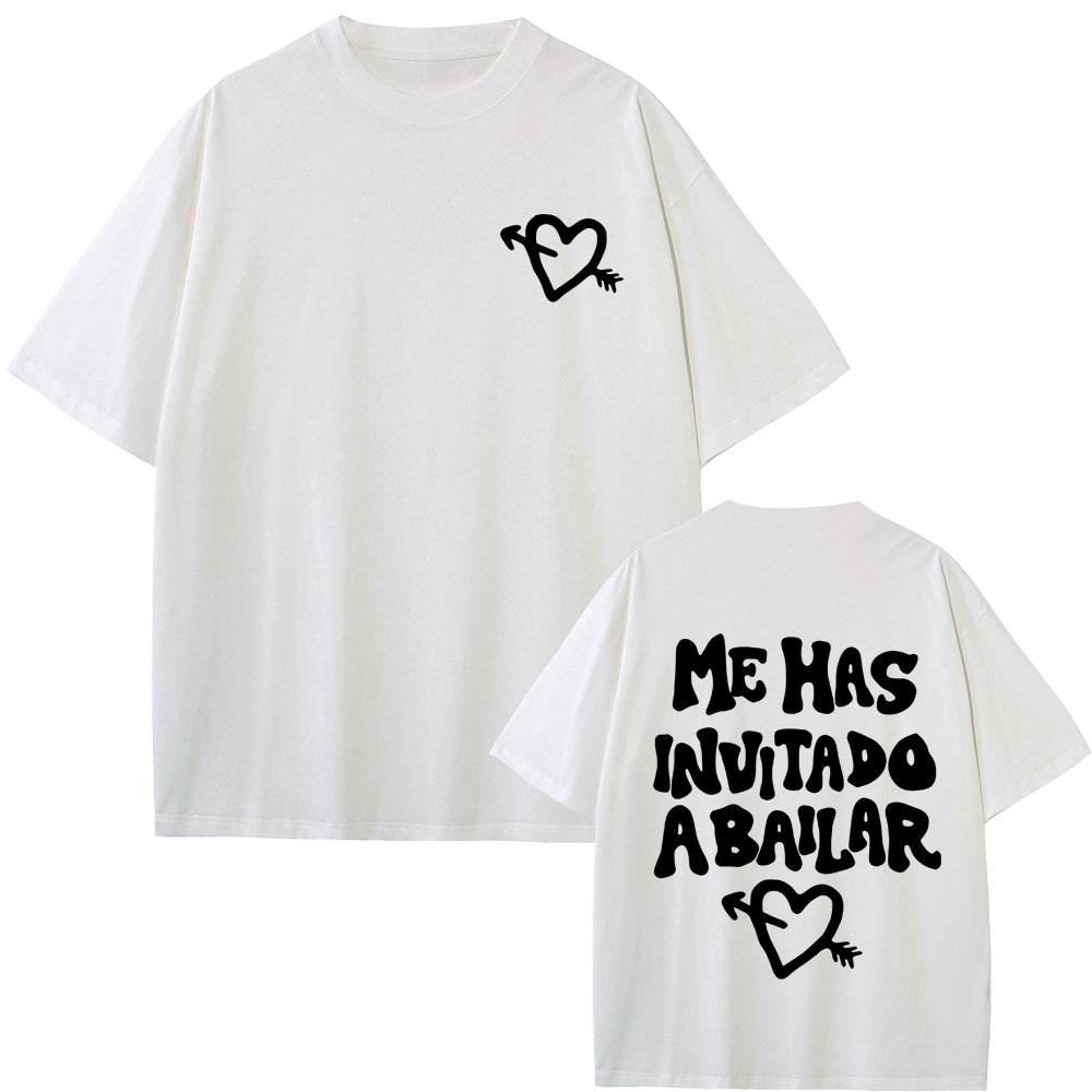 Dani Fernandez Me Has Invitado A Bailar Tshirt Unisex Women Fashion Pop Music T Shirt Unisex Cotton Oversized Short Sleeve Tshirts