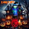 Inflatable Toy Evil Witzard Halloween Inflatable Model Luminous Inflatable Model Halloween Atmosphere Decoration Model
