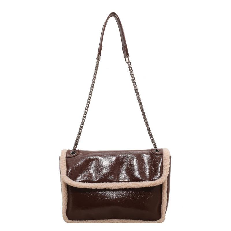 

Новая женская сумка-цепочка под мышкой, модный тренд, сумка почтальона, сумка через плечо, модная сумка-мессенджер темно-коричневого