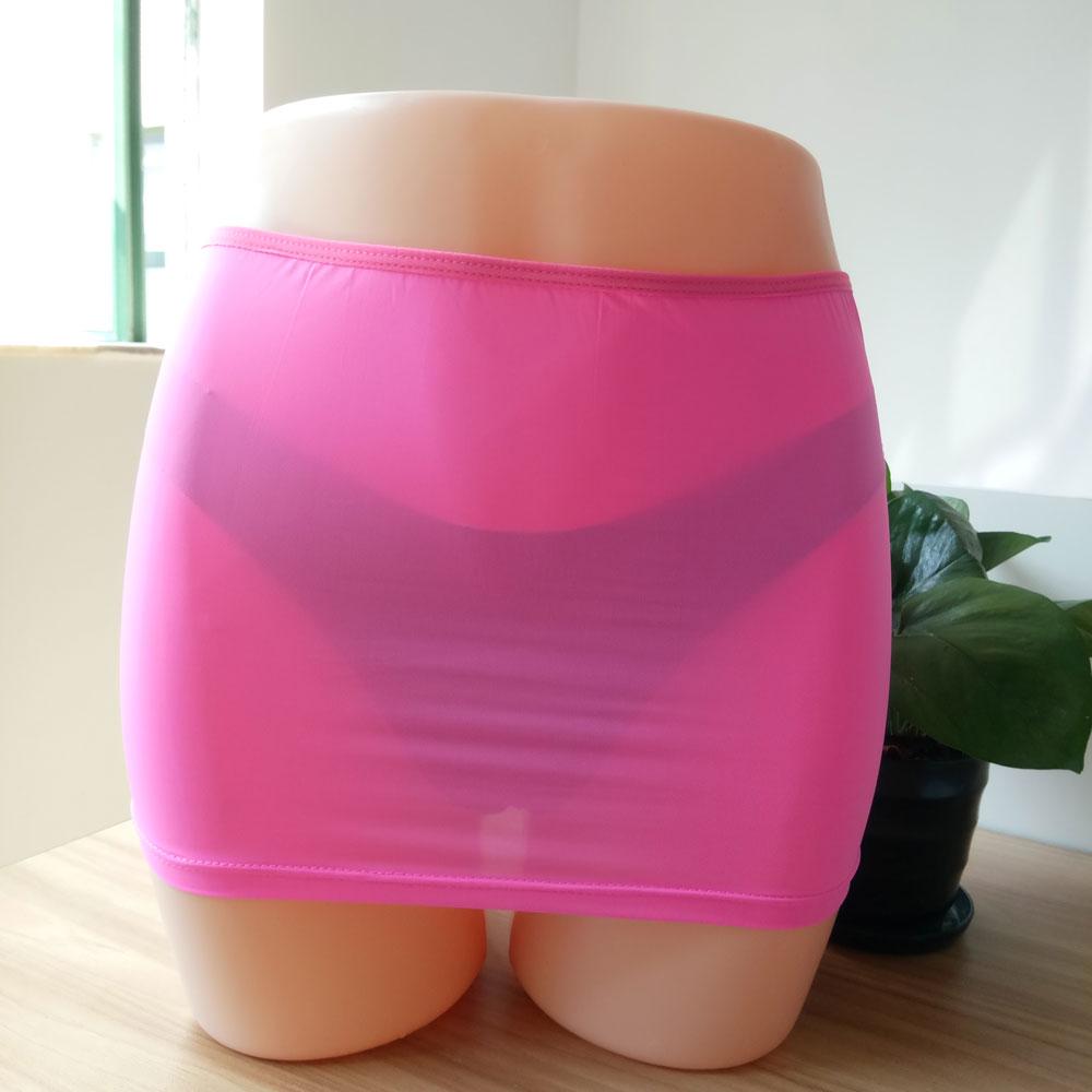 S Candy Color Sexy Tight Pencil Cute Skirt See Through Micro Mini Skirt Transparent Club Dance Skirt Erotic Wear Fx1010