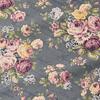 Retro Rose Printed Cotton Linen Fabric for DIY Patchwork