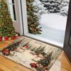 Christmas Carpet Welcome Mat Winter Floor Mat Rug For Bedroom Carpet For Live Room Indoor Carpet