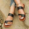 Neue Sommer Unifarbene Flache Damensandalen Beliebte Offene Zehenpartie Outdoor Damen Hausschuhe Lässige Strand Damenschuhe Übergröße Slides