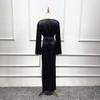Dámské pevné studené štíhlé dlouhé společenské šaty maxi společenské šaty East Dubai Abaya šaty Kaftan Saténové muslimské šaty Abaya Islámské oblečení