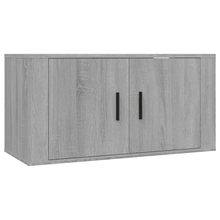 816630 vidaXL Meuble TV mural Sonoma gris 80x34,5x40 cm