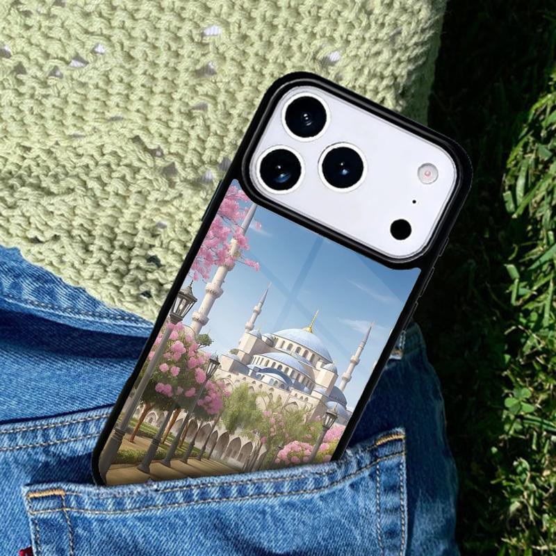 Arabic Muslim Mosque Building Phone Case Cover for IPhone 11 12 13 14 15 16e 17 Pro Max Coque for IPhone 17 Air