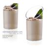 20Pcs 70Ml Reutilizável Cilindro Sobremesa Copos Plástico Mini Iogurte Mousse Sobremesa Copo