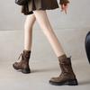 Women's Booties 2025 Fall/Winter New Platform British Style Retro Fashion Mid-leg Boots