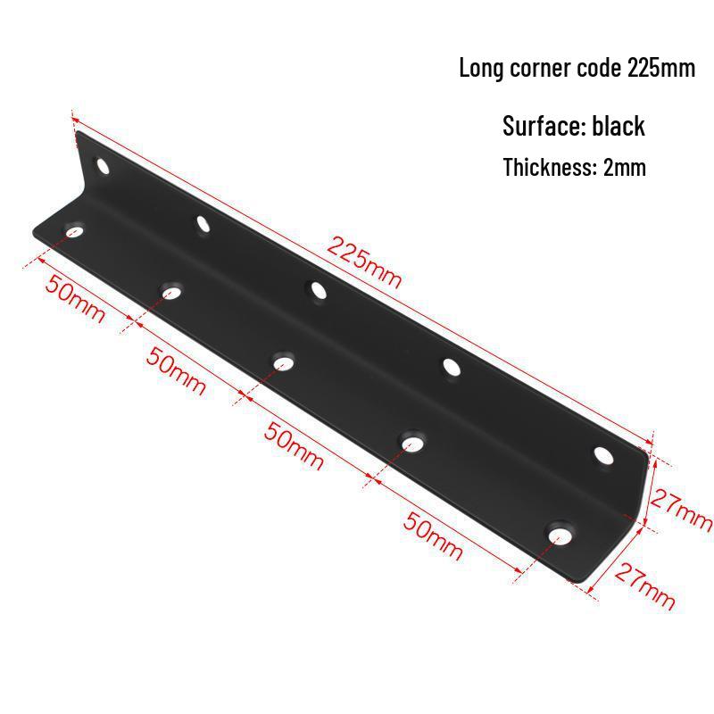 Stainless Steel L-Shaped 6-Hole 90° Angle Bracket for Shelves, Tables, and Chairs