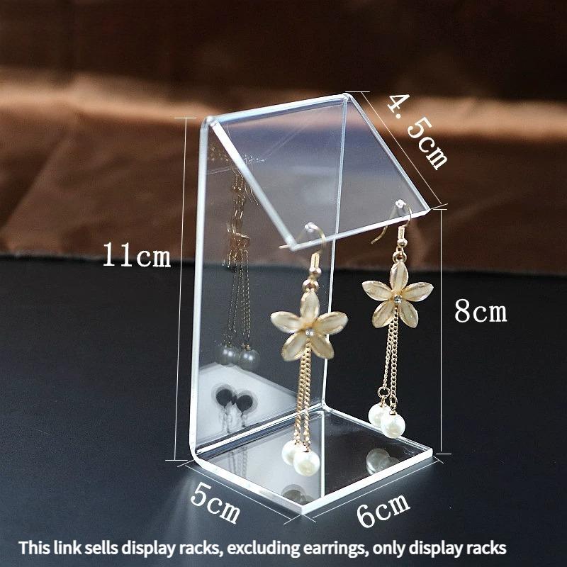 1pcs Transparent Acrylic Earring Display Stand Ear Studs and Earrings Display Rack Ear Accessory Storage Rack Multi-purpose Accessories Shooting Props
