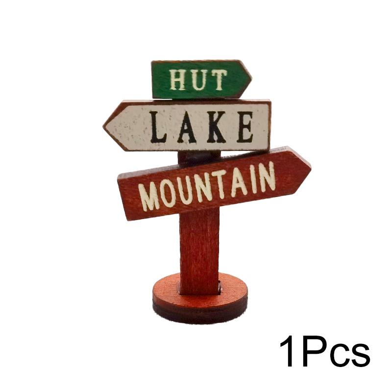 

Миниатюрный деревянный дорожный знак Миниатюрные украшения Творческий кукольный домик Миниатюрный микро-пейзаж Ремесло Кукольный домик Садовое украшение 4x1.3x5.3cm