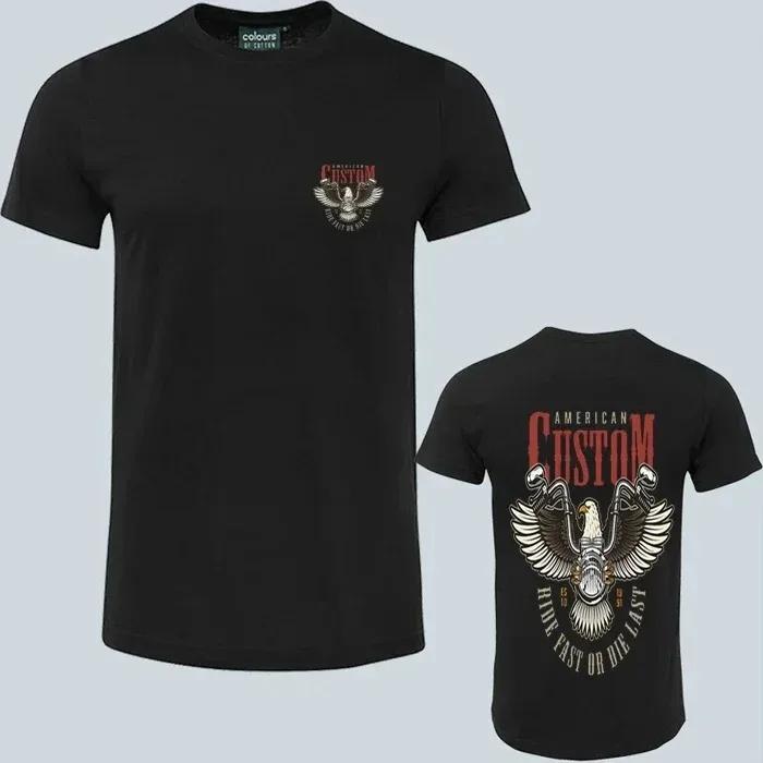 2024 Graficzne koszulki motocyklowe Fajna koszulka motocyklowa z nadrukiem czaszki DJ muzyki Top śmieszne koszulki hip-hopowe