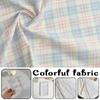 Cotton Checkered Fabric Clothing Home Wear Pajamas Cloth Bag Material Linen Plaid Striped Yarn-Dyed Cotton Fabric Tablecloth