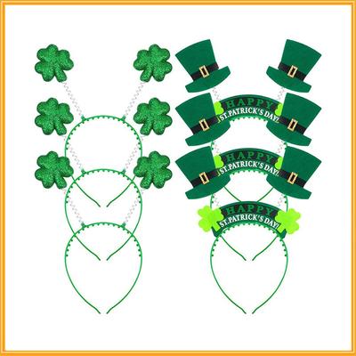 Irish Procession Green Headband Party Supplies Clover Headwear St Patricks Day Hair Band Holiday Accessories