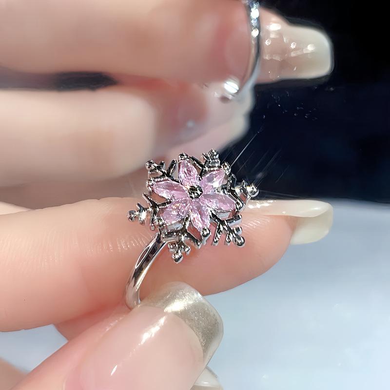 Enamel Dark Retro Retro Individual Cold Wind Opening Ring High Sense Love Stacking Ring