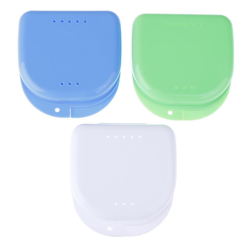 1PC Denture Bath Hole Box Dental False Teeth Appliance Container Storage Denture New