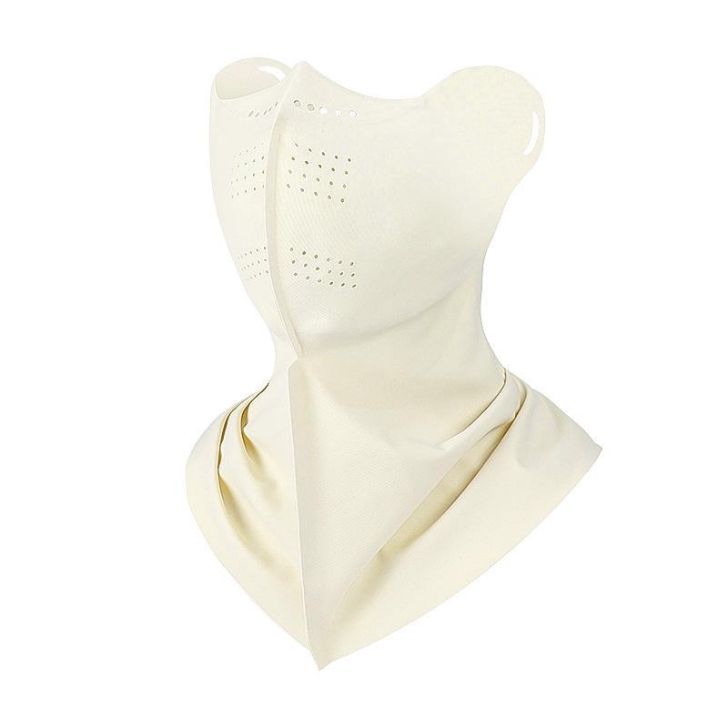 Summer Face Mask with Scarf Sun Protection Breathable Women Face Mask Outdoor Travel Ice Sense Face Neck Protection