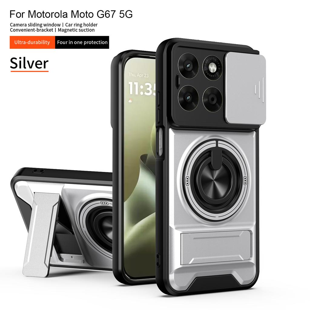 Etui do Motorola G75 Pokrowiec Moto G67 Etui na Telefon Moto G77 G75 Magnetyczny Składany Uchwyt Magsafe Pancerz Wojskowy Pokrowiec Ochronny na Aparat