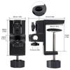 3-IN-1 Large Area Contact Table Mount Clamp Metal Desk Clamp Mic Clamp Holder for Microphone Suspension Boom Scissor Arm