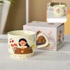 Cute Cup Stacked Cup Ceramic Mug Household Parent Child Cup Family Four-piece Cup Children's Milk Breakfast Cup