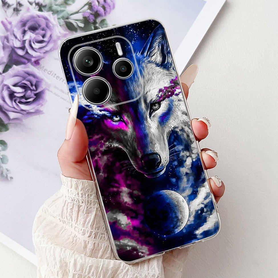 

For Redmi Note 14 4G Case Clear Fashion Flowers Cute Cartoon Cat Soft Phone Case For Xiaomi Redmi Note 14 4G Back Cover Bumper Redmi Note 14 4G