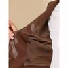 AL KHALID Party Brown Leather Stylish Button Vest Coat Waist Coat Lambskin Western Women