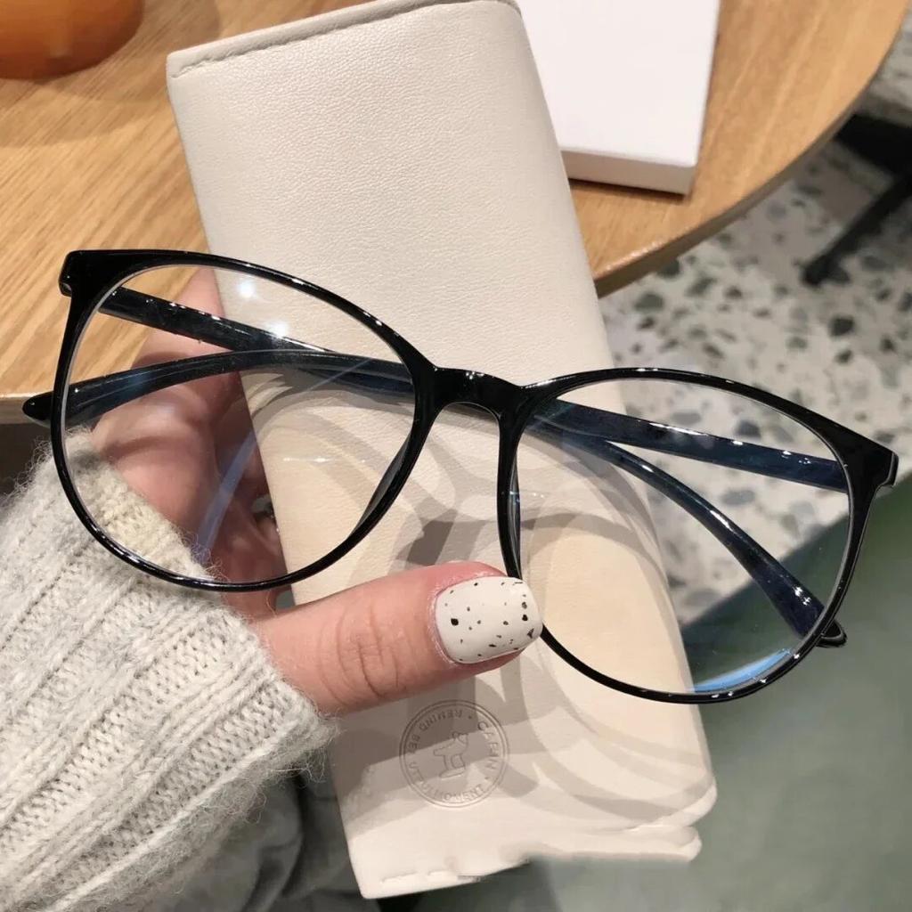 Women's Blue Light Blocking Short-sighted Glasses Fashion Round Frame Myopia Glasses Optical Prescription Minus Diopter Glasses