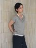 HUNCH Draped Cowl Neck Layered Knit Top