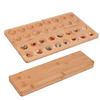Travel Mancala Board Game Foldable Wooden Design 65 Glass Rockss Traditional Strategy Game