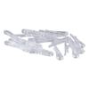 600Pcs Plastic Alligator Clips 1.50"/38mm Folding Clips Transparent Shirt Clips  Clothes