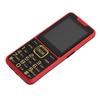 Big Key Phone Ultra Thin 2.6in 2 Flashlight BT 0.3MP Camera Voice Announcement Cell Phone 2G Red
