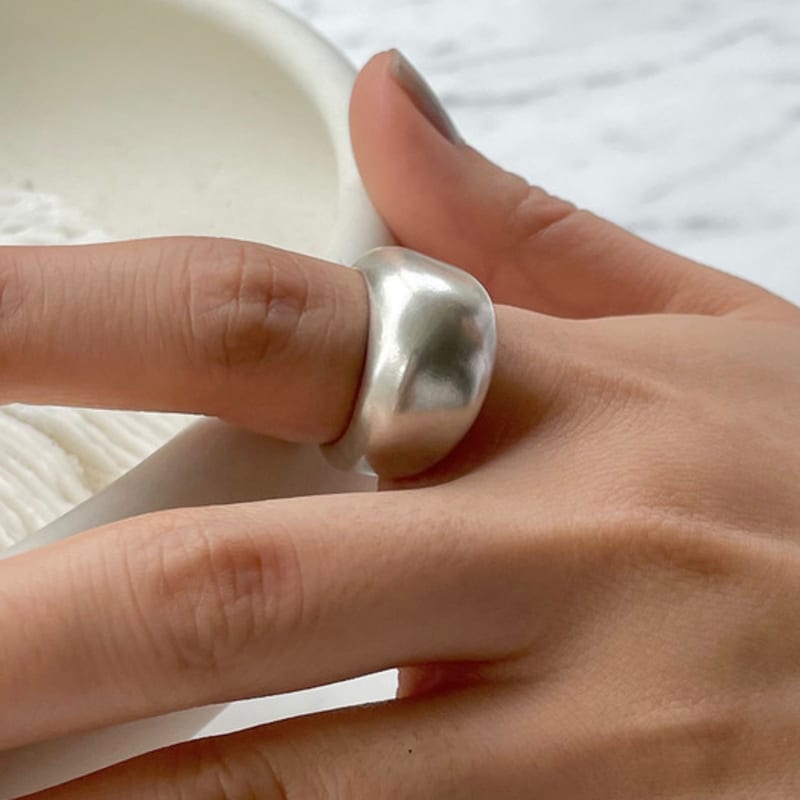 geegee [silver925] matt volume ring