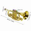 Gold Kid Trumpet Toy with 4 Colored Keys Interesting Educational Musical Children Trumpet Toy Plastic 4 Keys Trumpet Toy
