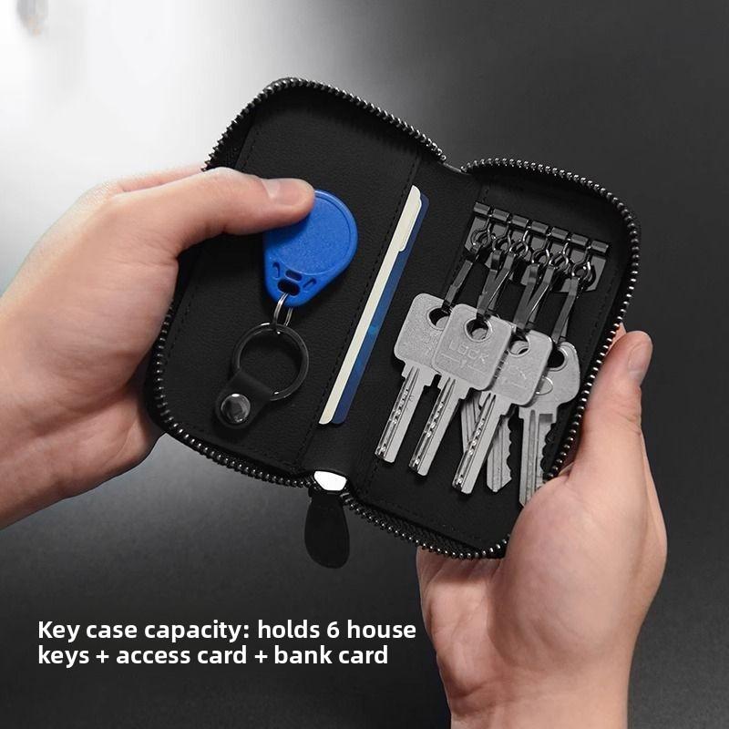 Key Organizer Wallet With Pu Material And Vintage Weaving Design For Daily Use
