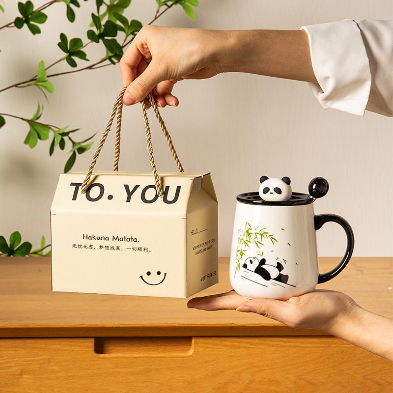 Mug Gift Box New Style Women's Panda Cup Souvenir Ceramic Water Cup Coffee Cup