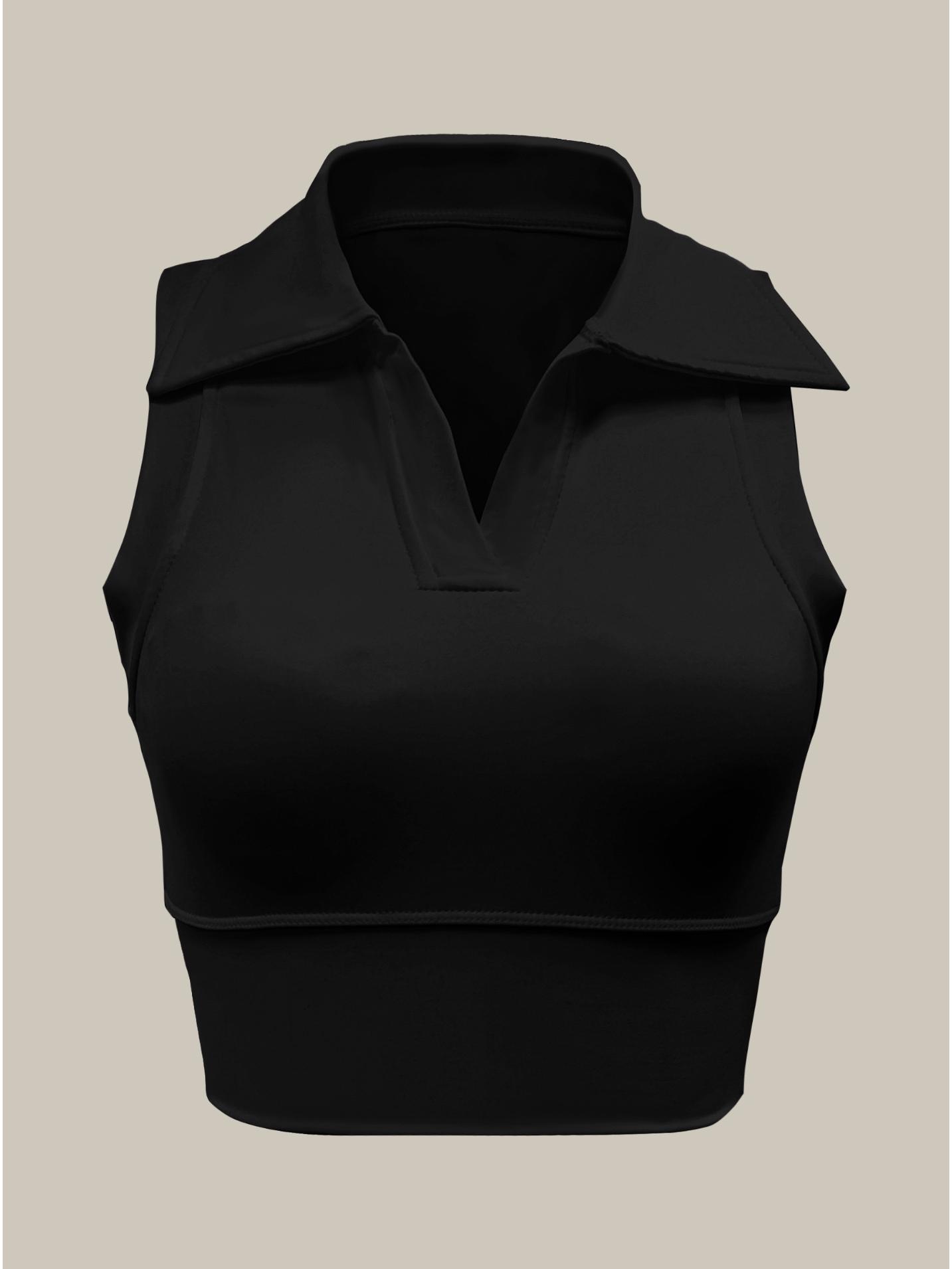 

Трансграничный спортивный топ с эффектом «обнажённой кожи»: Облегающий поло-свитшот для бега, тенниса, фитнеса и йоги Small