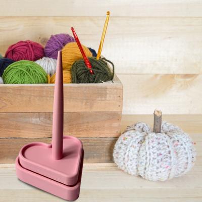 Dönen Aşk Kalbi İplik Tutucu 3D Baskılı Kalp Şeklinde Taban Örgü İpliği